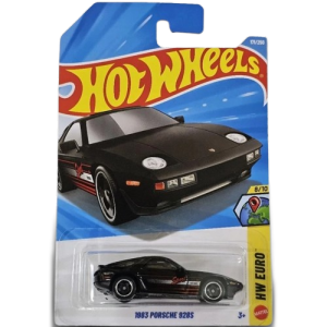 Mô Hình Xe Hot Wheels 1983 Porsche 928S Đen - Xe Kim Loại 1/64 Cực Đẹp