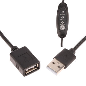 Canhtq สวิตช์ควบคุมความเร็วแบบปรับได้3สปีด สวิตช์ควบคุมความเร็ว DC USB 5V สำหรับพัดลมเป่าลมควบคุมความเร็วพัดลม