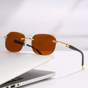 JN IMPRESSION Cut Edge Frameless Trendy Sunglasses for Men Drivers Driving and Fishing Special Sunglasses Anti-ultraviolet Glasses Womens Sunglasses