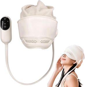 Eye & Head Massager with 6 Airbags and 3 Heat Modes Electric Migraine Relief Cap Massager Smart Temple Sleep Aid Stress Relief Relaxation