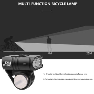 LED Bicycle Light 10W 800LM 6 Modes USB Rechargeable MTB Front Lamp