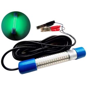 SH Portable Underwater Fishing Light 30W 180 Beads Submersible Boat Lamp Fluorescence AC/DC 12-24V Lures Finder Lamp Night