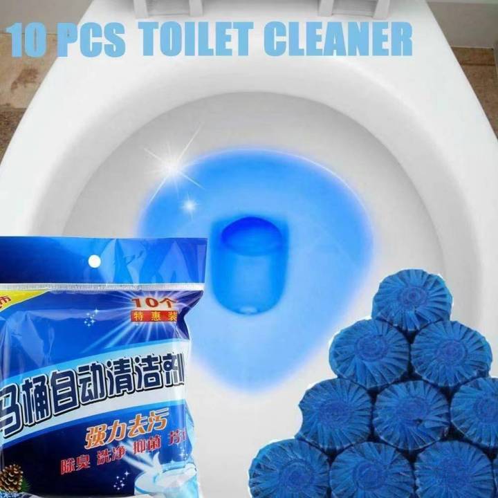 10PCS Solid Toilet Cleaner Automatic Blue Ball Cleaning Toilet Expertr ...