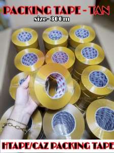 Packaging Tape Clear/TAN/CLEAR YELLOW Strong Adhesive Big Roll Packing And Binding Tape 300m 1pcs (Luckystar.shop.ph)