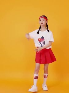 Kids Cheerleader Performance Costume for Boys Girls School Choir Dance Team Outfit