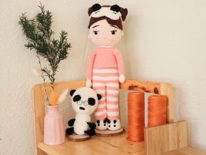 Búp bê bằng len Sleeper và Panda - Dễ thương và đáng yêu!