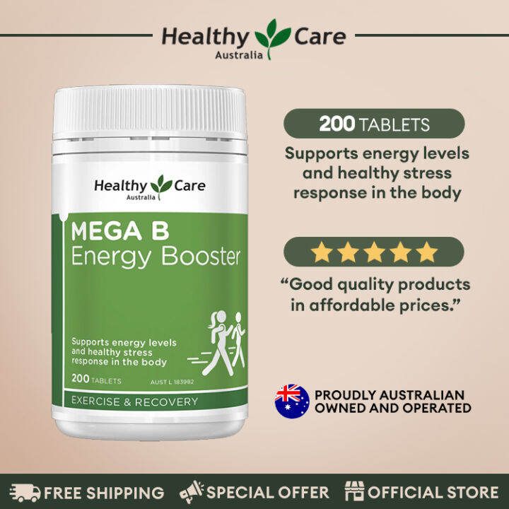 Exp Date: Nov-2025 Healthy Care Mega B Energy Booster - 200 Tablets ...