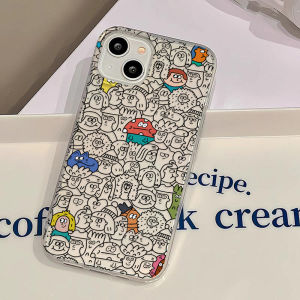 Casing ponsel dengan lubang buram cocok untuk IPhone11 15 14 13 12PRO MAX15 12pro14/15plus bermotif
