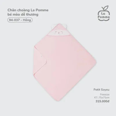 Chăn choàng La Pomme bé mèo dễ thương - Sợi Petit Soyeu thoáng mát – Bé gái