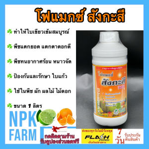 โฟแมกซ์ สังกะสี 700 ขนาด 1 ลิตร โซตัส ใบเขียวเข้มสมบูรณ์ ป้องกันรักษาใบแก้ว แตกยอด แตกตาดอกดี ช่วยให้พืชทนร้อนจัดหนาวจัด ละลายน้ำดี npkplant
