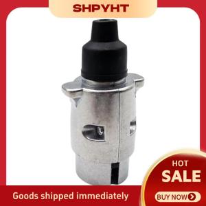 SHPYHT✨ 7 Pin Aluminium Alloy Trailer Plug 12V Truck Connector Weather Resistant Electrics for Camper Caravan