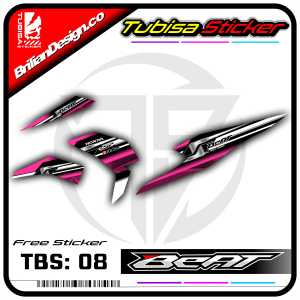 Sticker Striping Variasi Beat Deluxe/Street - Stiker Striping Motor Beat Deluxe/Street. TBS.08
