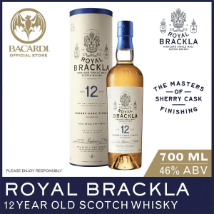 Royal Brackla 12 Year Old Single Malt Scotch Whisky - 700ml / 70cl 46% ABV - Spirit Finished in Oloroso Sherry Casks