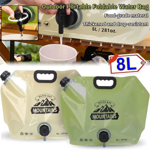 Outdoor Portable Folding Large Capacity Food Grade Water Storage Bag Foldable Drinking Water Bag Thickened Reusable Water Container