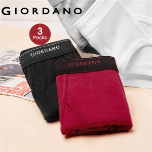 [3 pcs] Giordano Men Underwears Pack Of 3 Regular Briefs Plain Casual Basic Elastic Underwears For Men Free Shipping 01178504