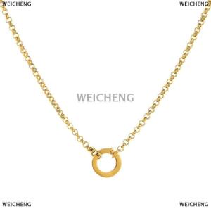 [COD] WEICHENG Titanium Steel Pendant DIY Birthstone Necklace For Woman Colorful Zircon Necklaces Birthday Gift