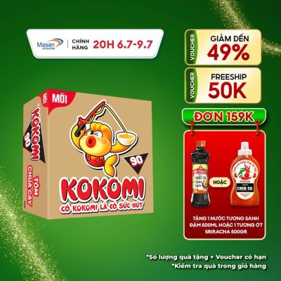 Mì Kokomi Đại 90 Tôm Chua Cay - Thùng 30 Gói x 90g