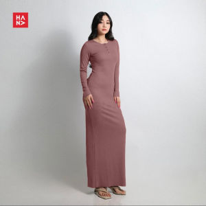 NF Fashion - DRESS BODYCON Arisha Casual Longdress Kancing Tengah KOREAN LOOK HANAFASHION