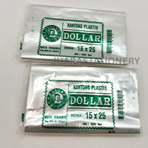 Plastik Dollar 15x25 100 pcs Ketebalan 0.1 / Kantong Plastik Sedang