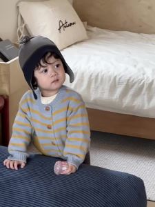 Childrens Knitted Jacket Autumn Outfit Baby Clothes Autumn Korean Style Childrens Clothing 2026 Boys Long Sleeve Autumn Outfit