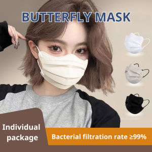 50PCS/Set Butterfly Face Mask 3-layer Dust Mask V-shaped Mask 4D Face-Lifting Anti Viral Mask Water Proof Protect Against UV Rays