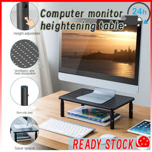 SG [In Stock] Desktop Monitor Stand Computer ​Stand Table Riser Organizer Monitor Stand Ergonomic Metal Mesh Table Cooling Monitor Stand Adjustable Computer Stand