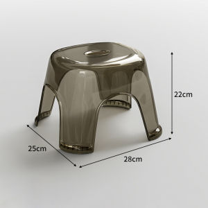 เก้าอี้อะคริลิ เก้าอี้เตี้ย แผ่นกันลื่น รับน้ําหนักได้ถึง 200 กก. สไตล์มินิมอล สีเทา/โปร่งใส แอนติสกิด หนาขึ้น พร้อมส่งจากไทย