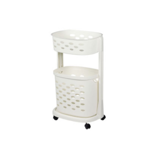 [ALGO] Laundry Basket 2-Tier With Wheels (Ivory color)