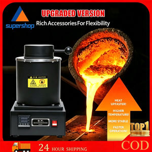 3KG Gold Melting Furnace1600W 2000F Digital Electric Melting Furnace With Graphite Crucible For Melt Scrap Silver Gold Copper Aluminum 110V /220V Refining Casting Furnace