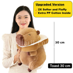 Capybara Plush With Bread Stuffed Animal Plush Pillow Plush Toy Patung Capybara Plushie Capybara Doll Gift Soft Toy Kids