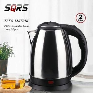 Teko Listrik Scarlett 2 liter / Electric heat Kettle 2L - Pemanas AirNEW Electric Kettle 1500W 220-240V Stainless Steel Cordless Electric Kettle - Teko Listrik 2 Liter - Electric Heat Kettle 2L Pemanas Air Ketel Alat Masak Hotel Travel / Teko Elektrik / B