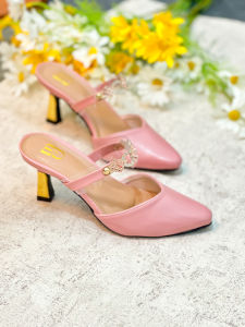 Muchu  - Jasmine Heels Wanita 7 cm / Heels Wisuda / Heels Kerja / Heels Pesta / Heels Slop HM 10
