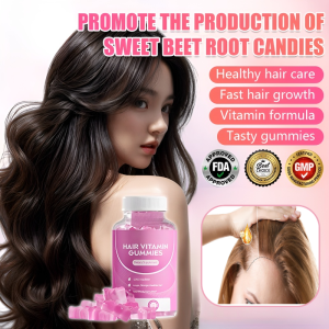 Beetroot Hair Growth Gummies with Biotin and Zinc for Healthy Hair Development Thicker Fuller Hair Supplements Hair Supplement Gummies Hair Volume Boosting Gummies