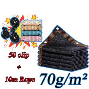 Outdoor Sun Shade Net Full Installation Kit Rope & Clips Included Multi Colour 99% Shading For Balcony Pool Greenhouse Jaring Peneduh Luar Rumah