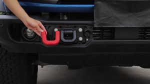 HH8 TESIN TPE Car Front Bumper Tow Trailer Towing Bars Hook Cover for Ford Bronco/ Bronco Sport 2021-2025 Up Accessories 8K6N2