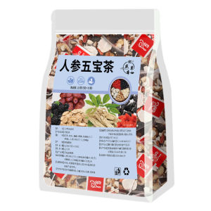 Ginseng Five Treasures Tea Wolfberry Mulberry Ginseng Tea Mens Powerful Kidney Tea Yellow Essence Combination Tea 人参五宝茶
