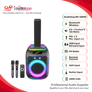 Speaker BK-SZ898 Oudiobop 8.5 inch + 3 inch*3 Bluetooth Speaker With Rechargeable Wireless Microphone