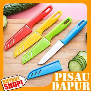 Pisau Dapur Kupas Buah Sayur Potong Tajam Stainless Steel Serbaguna Anti Karat Warna Warni / Alat Dapur / Alat alat dapur / pisau dan aksesoris / Pisau Dapur