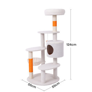 Cat Condo Cat Tree Climbing Cat Tower Cat Scratch Tree Cat Tree Cat Tower Cat Tree Tower Scratch Post All-in-One Grasping Column Does Not Cover an Area of Jumping Platform Winter Warm Four Seasons Universal Cat Supplies