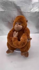 10" Gorilla Plush Pillow Stuffed Animal Soft Fluffy Hugging Cushion Soft Plush Toy Gifts for Kids