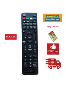 Điều khiển tivi kooda có mạng internet loại ngắn mỏng - Remote dùng cho tivi kooda có mạng internet loại ngắn - Đầu bấm tivi kooda ngắn có internet  - tặng kèm pin