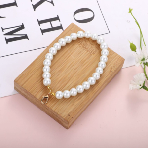 5 Pcs Faux Pearl Wristlet Chain Strap Keychain Fashionable Hand Wrist Lanyard White Pearls Lanyard for Purse Keys Decor