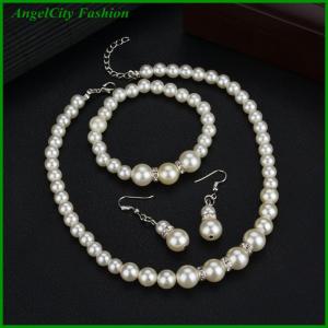 AngelCity Fashion Store Women Necklaces Bangles Earrings Wedding Charm Jewelry Set Gift