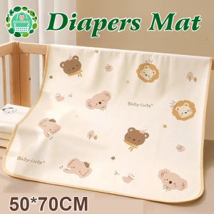 Cloth Diapers Waterproof Infant Diaper Mat Cute Breathable Toddler Urine Mat Cotton Washable Diaper Changing Mat