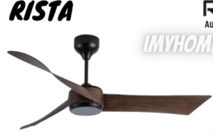 Rezo Rista Ceiling Fan 52" DC Motor 3 blade with remote designer fan kipas angin siling fan 家用风扇white black wood