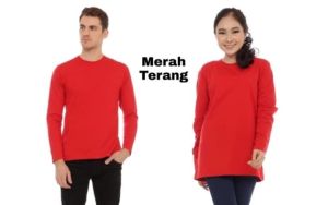 kaos oblong polos merah lengan panjang - kaos lengan panjang merah polos - kaos merah polos 100% BAHAN PREMIUM KATUN