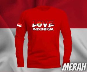 Sale Spesial Sweater Keren Kaos Pria Trendy Baju Love Indonesia Crewneck Hut RI Sweatshirt Dirgahayu