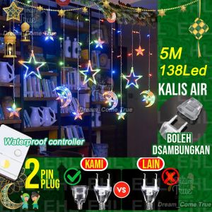 4.5M Hari Raya Lights Modes LED Lampu Raya Fairy lights Outdoor/Indoor Curtain hari Raya Decoration lights