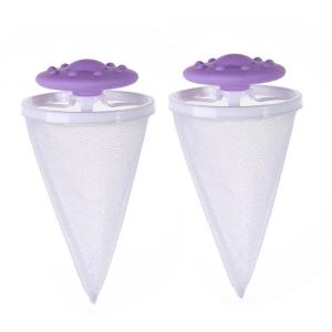 2pcs Reusable Floating Mesh Laundry Hair Catcher Hair Filtering Mesh Bag For Washing Machine Pet Hair And Lint Remover