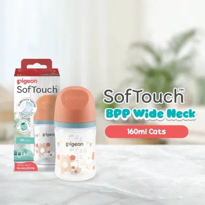 Pigeon Botol BPP Wide Neck 160ml with SofTouch Nipple - Botol Susu Bayi